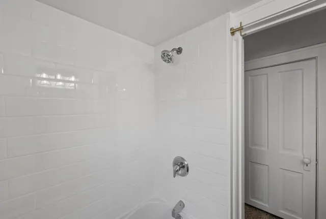 Subway tile tub surround with new shower trim, St. Paul, MN